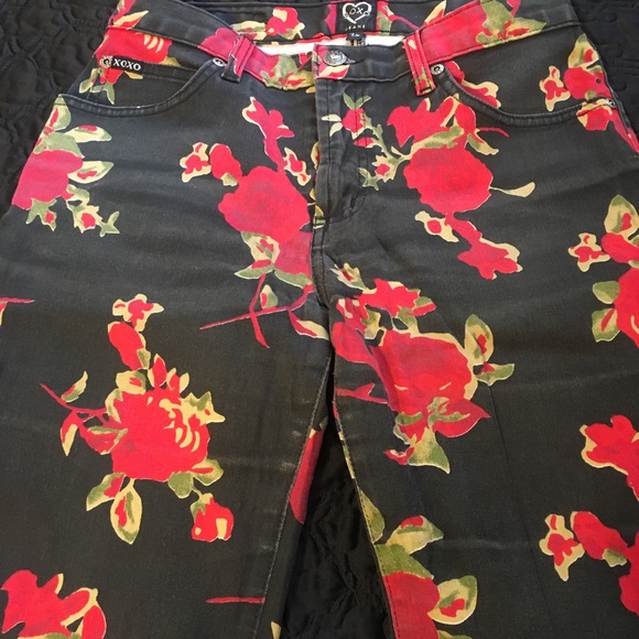 XOXO 90s Floral Print Stretch Jeans - Picture 2 of 6
